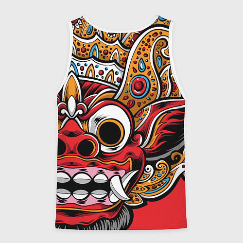 Мужская майка без рукавов Barong - Bali - tattoo / 3D-Белый – фото 2