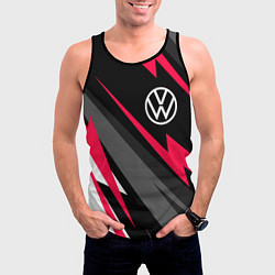 Майка-безрукавка мужская Volkswagen fast lines, цвет: 3D-черный — фото 2