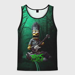 Майка-безрукавка мужская Simpsons hard rock, цвет: 3D-черный