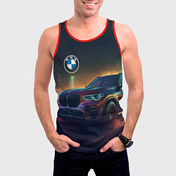 Майка-безрукавка мужская BMW midjourney, цвет: 3D-красный — фото 2
