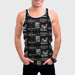 Майка-безрукавка мужская Hello summer time, цвет: 3D-белый — фото 2