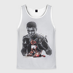 Майка-безрукавка мужская The greatest - Muhammad Ali, цвет: 3D-белый