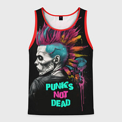 Майка-безрукавка мужская Punks not dear, цвет: 3D-красный