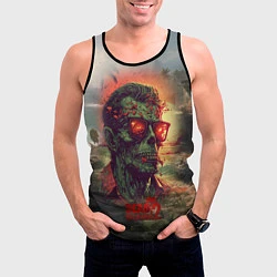 Майка-безрукавка мужская Dead island 2 zombie, цвет: 3D-черный — фото 2