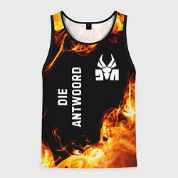 Майка-безрукавка мужская Die Antwoord и пылающий огонь, цвет: 3D-черный
