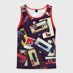 Майка-безрукавка мужская Кассета 90-е, цвет: 3D-красный