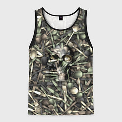 Майка-безрукавка мужская Голодный камуфляж, цвет: 3D-черный