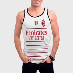 Майка-безрукавка мужская Рафаэль Леао Милан форма 2223 гостевая, цвет: 3D-черный — фото 2