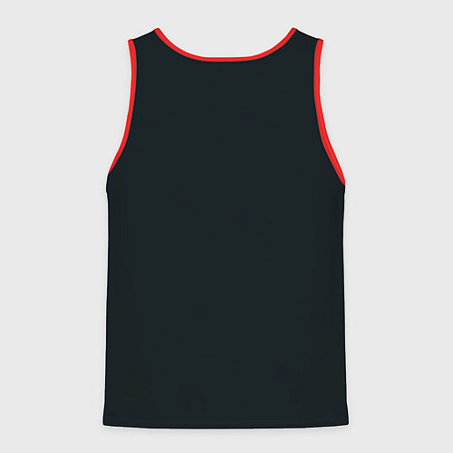 Мужская майка без рукавов Киберпанк в стиле Симпсонов / 3D-Красный – фото 2