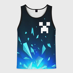 Майка-безрукавка мужская Minecraft взрыв частиц, цвет: 3D-черный