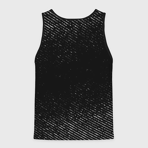 Мужская майка без рукавов Ford с потертостями на темном фоне / 3D-Черный – фото 2