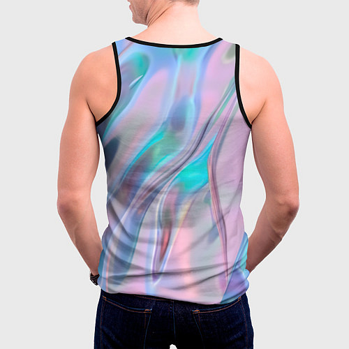 Мужская майка без рукавов Атласный шёлк / 3D-Черный – фото 4