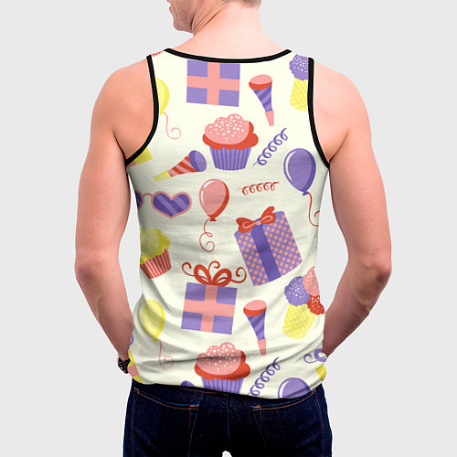 Мужская майка без рукавов Holiday / 3D-Черный – фото 4