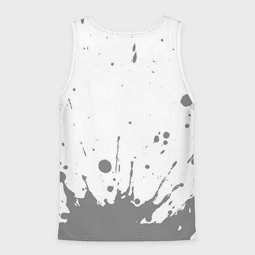 Мужская майка без рукавов Бейсболист в рамке красного цвета / 3D-Белый – фото 2