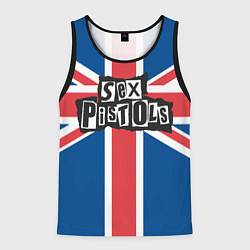 Майка-безрукавка мужская Sex Pistols - панк рок, цвет: 3D-черный