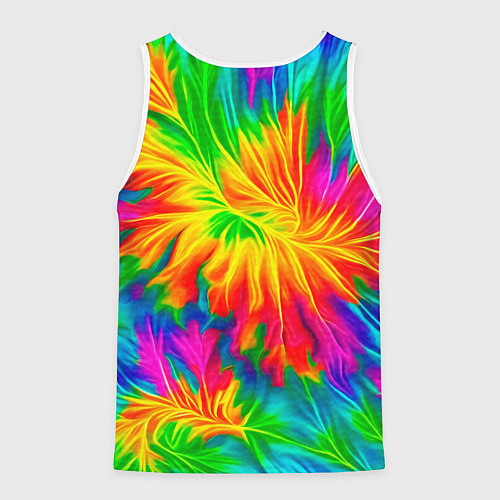Мужская майка без рукавов Тай-дай кислотные краски / 3D-Белый – фото 2