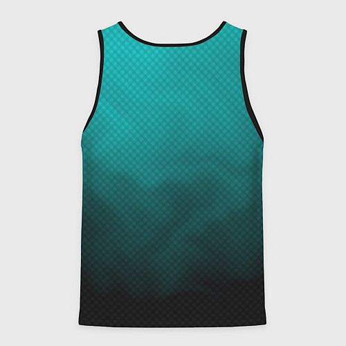 Мужская майка без рукавов Бирюзово-черный дым - Хуф и Ся / 3D-Черный – фото 2