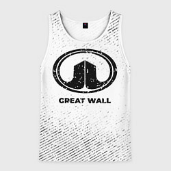 Мужская майка без рукавов Great Wall с потертостями на светлом фоне