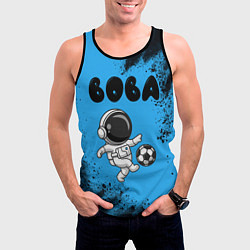 Майка-безрукавка мужская Вова космонавт футболист, цвет: 3D-черный — фото 2
