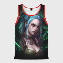 Майка-безрукавка мужская Jinx art Arcane League of Legends, цвет: 3D-красный