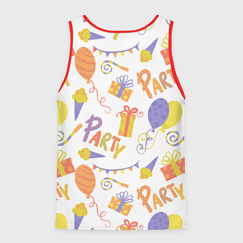 Мужская майка без рукавов Party style / 3D-Красный – фото 2