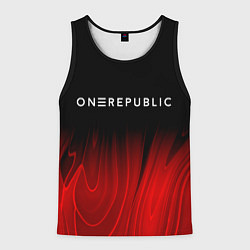 Майка-безрукавка мужская OneRepublic red plasma, цвет: 3D-черный