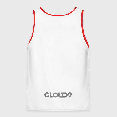 Мужская майка без рукавов Cloud9 white / 3D-Красный – фото 2