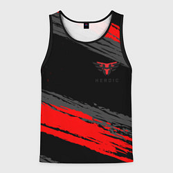 Майка-безрукавка мужская Heroic black, цвет: 3D-черный