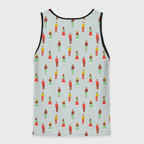 Мужская майка без рукавов People / 3D-Черный – фото 2