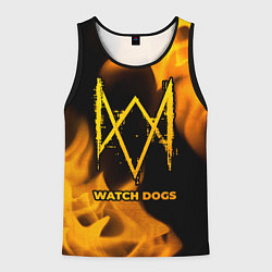 Майка-безрукавка мужская Watch Dogs - gold gradient, цвет: 3D-черный