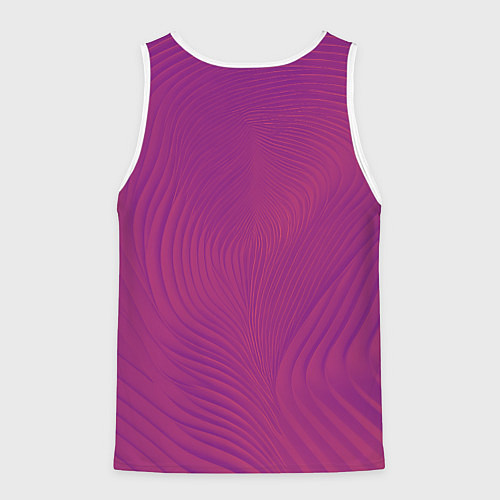 Мужская майка без рукавов Фантазия в пурпурном / 3D-Белый – фото 2
