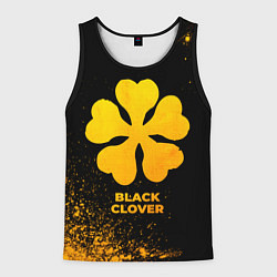 Майка-безрукавка мужская Black Clover - gold gradient, цвет: 3D-черный