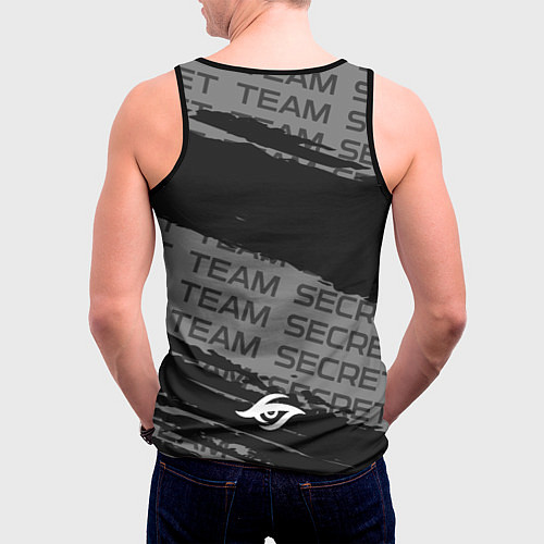 Мужская майка без рукавов Форма Team Secret / 3D-Черный – фото 4