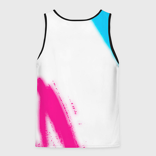 Мужская майка без рукавов Five Finger Death Punch neon gradient style: надпи / 3D-Черный – фото 2