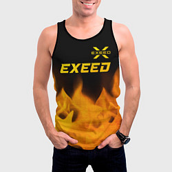 Майка-безрукавка мужская Exeed - gold gradient: символ сверху, цвет: 3D-черный — фото 2