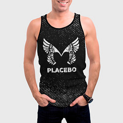 Майка-безрукавка мужская Placebo с потертостями на темном фоне, цвет: 3D-черный — фото 2
