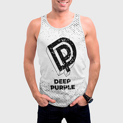 Майка-безрукавка мужская Deep Purple с потертостями на светлом фоне, цвет: 3D-белый — фото 2
