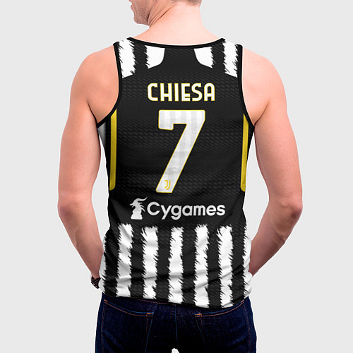 Мужская майка без рукавов Кьеза Ювентус форма 2324 домашняя / 3D-Черный – фото 4