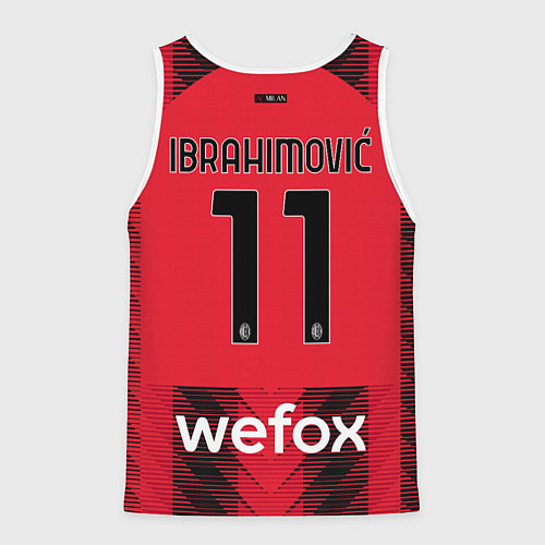 Мужская майка без рукавов Златан Ибрагимович Милан форма 2324 домашняя / 3D-Белый – фото 2