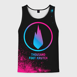 Майка-безрукавка мужская Thousand Foot Krutch - neon gradient, цвет: 3D-черный