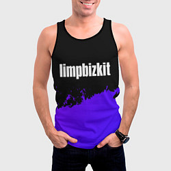 Майка-безрукавка мужская Limp Bizkit purple grunge, цвет: 3D-черный — фото 2