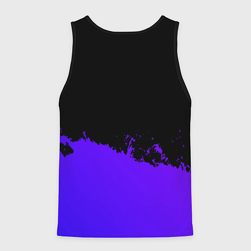 Мужская майка без рукавов Queen purple grunge / 3D-Черный – фото 2