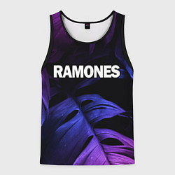 Мужская майка без рукавов Ramones neon monstera