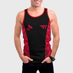 Майка-безрукавка мужская T1 форма red, цвет: 3D-красный — фото 2