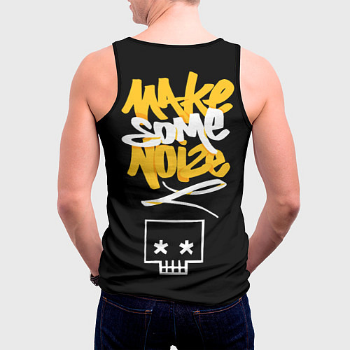 Мужская майка без рукавов Zombie - Noize MC / 3D-Черный – фото 4