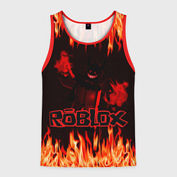 Майка-безрукавка мужская Fire Roblox, цвет: 3D-красный