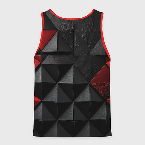 Мужская майка без рукавов CS GO abstract texture / 3D-Красный – фото 2