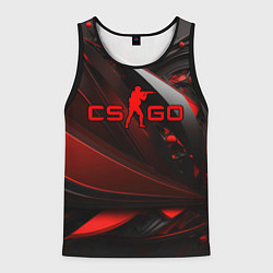 Мужская майка без рукавов CS GO red and black