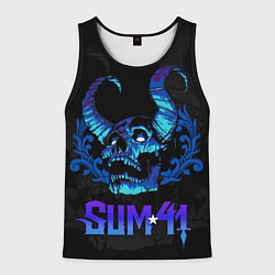 Майка-безрукавка мужская Sum41 horns skull, цвет: 3D-черный