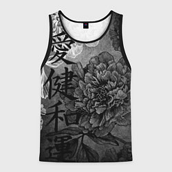Мужская майка без рукавов Flowers - japanese art
